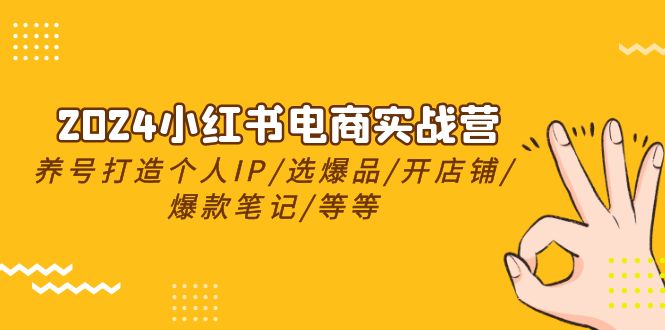 2024小红书电商实战营，养号打造IP/选爆品/开店铺/爆款笔记/等等-创业信息网