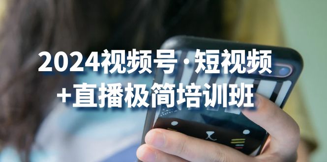 2024视频号·短视频+直播极简培训班：抓住视频号风口，流量红利-创业信息网