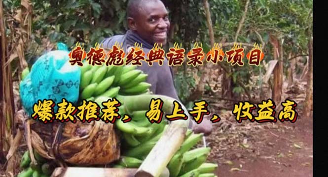 奥德彪经典语录小项目,爆款推荐,易上手,收益高-创业信息网