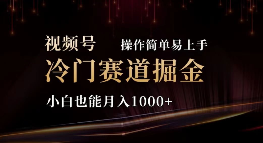 2024视频号冷门赛道掘金,操作简单轻松上手,小白也能月入1000+-创业信息网