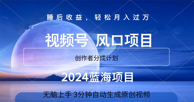 2024蓝海项目,3分钟自动生成视频,月入过万-创业信息网