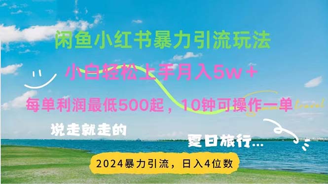 2024暑假赚钱项目小红书咸鱼暴力引流,简单无脑操作,每单利润500+,…-创业信息网