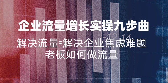 企业流量增长实战九步曲,解决流量=解决企业焦虑难题,老板如何做流量-创业信息网