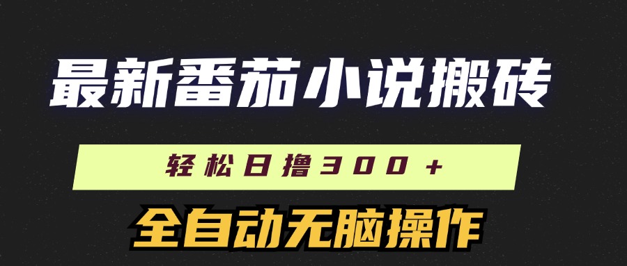 最新番茄小说搬砖，日撸300＋！全自动操作，可矩阵放大-创业信息网