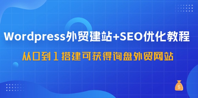 WordPress-外贸建站+SEO优化教程：从0到1搭建可获得询盘外贸网站-57节课-创业信息网