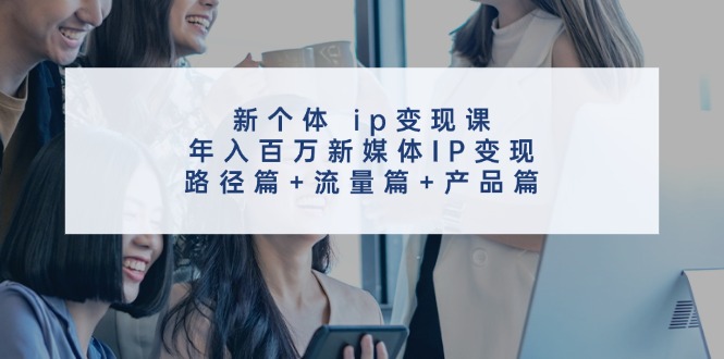 新个体 ip变现课，年入百万新媒体IP变现，路径篇+流量篇+产品篇-创业信息网