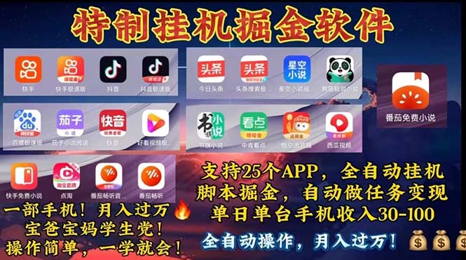 挂机副业 月入过万，特别适合宝爸宝妈学生党，工作室特别推荐-创业信息网