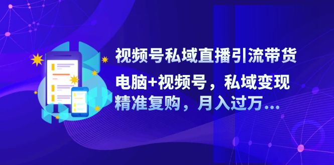 视频号私域直播引流带货:电脑+视频号,私域变现,精准复购,月入过万…-创业信息网