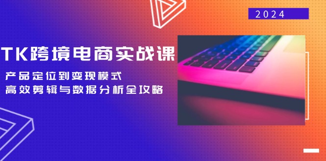 TK跨境电商实战课:产品定位到变现模式,高效剪辑与数据分析全攻略-创业信息网