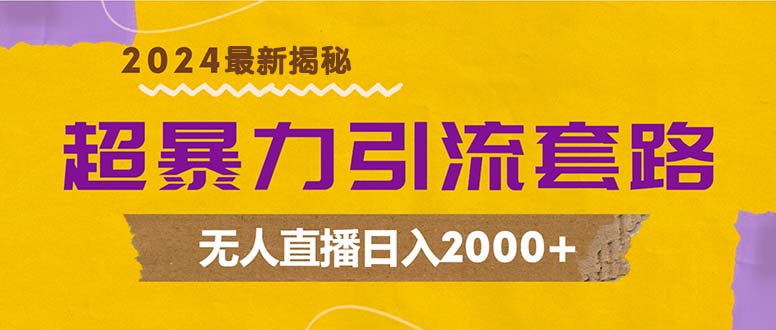 超暴力引流套路,无人直播日入2000+-创业信息网