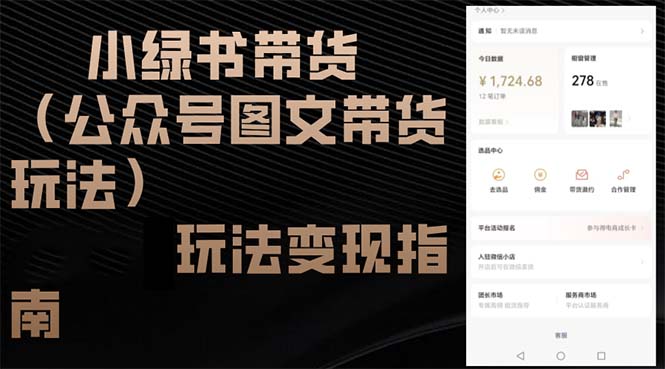 小绿书带货玩法变现指南-创业信息网