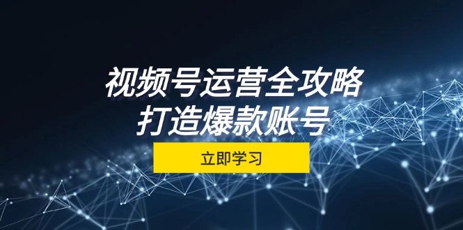 视频号运营全攻略,从定位到成交一站式学习,视频号核心秘诀,打造爆款…-创业信息网