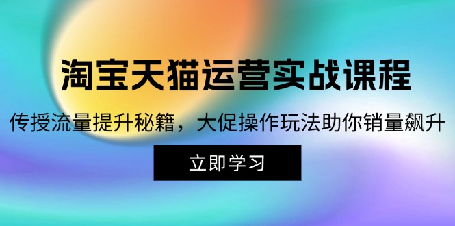 淘宝&天猫运营实战课程，传授流量提升秘籍，大促操作玩法助你销量飙升-创业信息网
