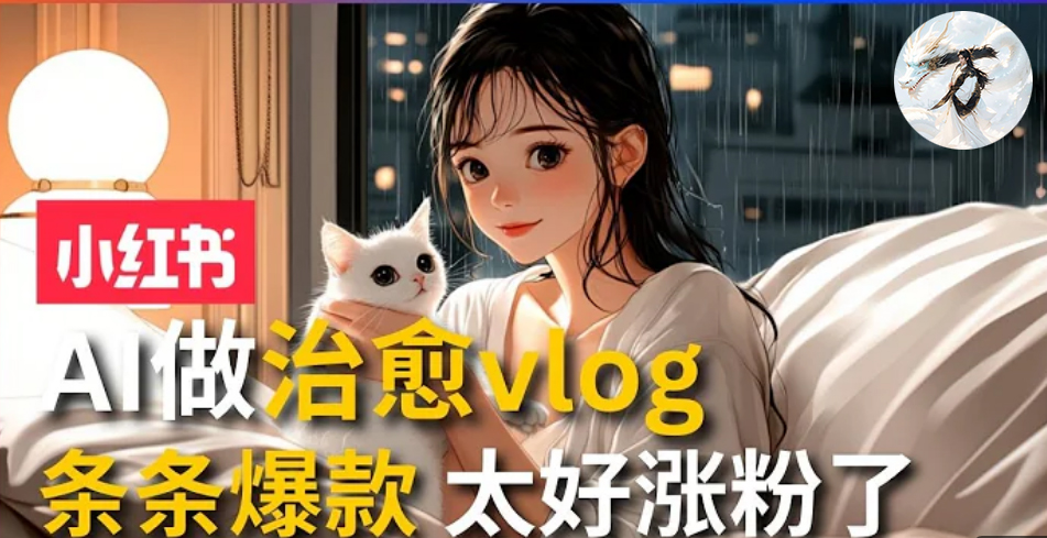 AI治愈系vlog动画视频,小红书1个月轻松涨粉破万,商单报价1500+日入2000+-创业信息网