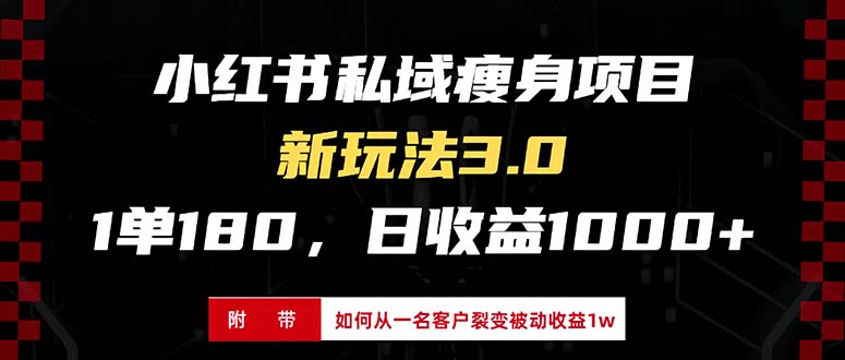 小红书瘦身项目3.0模式,新手小白日赚收益1000+(附从一名客户裂变收益…-创业信息网