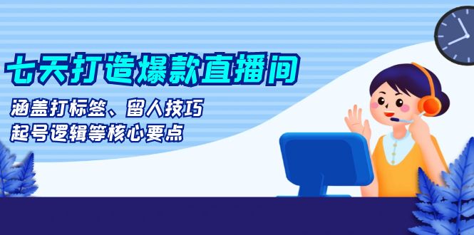 七天打造爆款直播间:涵盖打标签、留人技巧、起号逻辑等核心要点-创业信息网