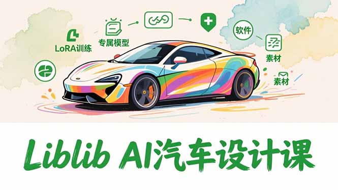 2025Liblib AI汽车设计课，文生图入门、LoRA训练、专属模型，快速上手【实战+解说+软件+素材】-创业信息网