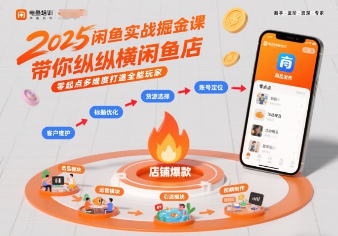 2025闲鱼实战掘金课，带你纵横闲鱼店，零起点多维度打造全能玩家-创业信息网