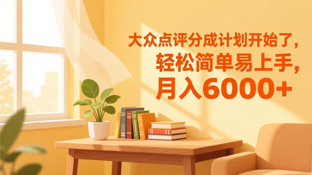 大众点评分成计划开始了，轻松简单易上手，月入6000+-创业信息网