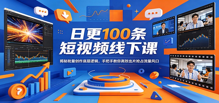 日更100条短视频线下课:揭秘批量创作底层逻辑,手把手教你高效出片抢占流量风口-创业信息网