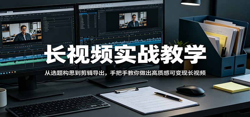 长视频实战教学，从选题构思到剪辑导出，手把手教你做出高质感可变现长视频-创业信息网