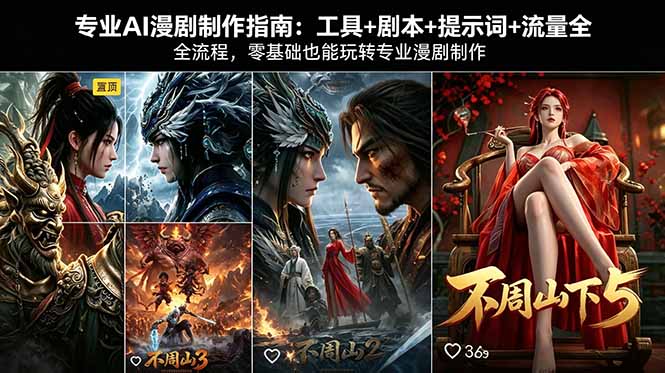 专业AI漫剧制作指南:工具+剧本+提示词+流量全流程,零基础也能玩转专业漫剧制作