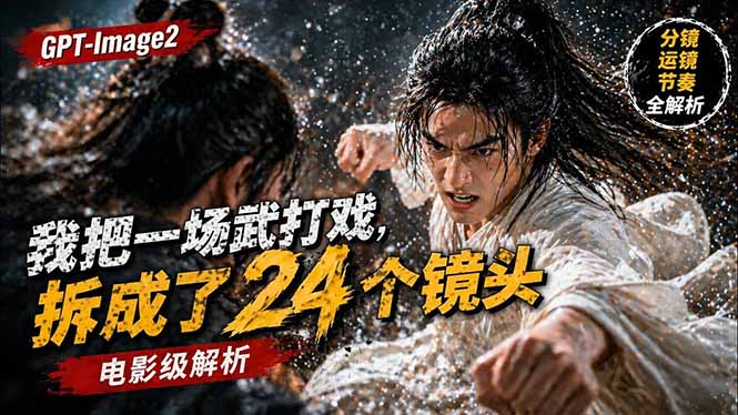 用GPT-Image2，把一段武打对决拆成24个连续镜头，从人物建立、动作衔接、运镜节奏，到情绪爆发-创业信息网