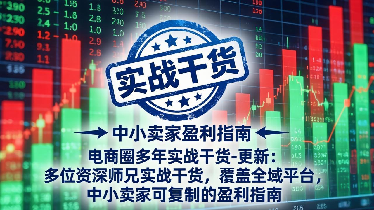 电商圈多年实战干货-更新4月27:多位资深师兄实战干货/覆盖全域平台,中小卖家可复制的盈利指南