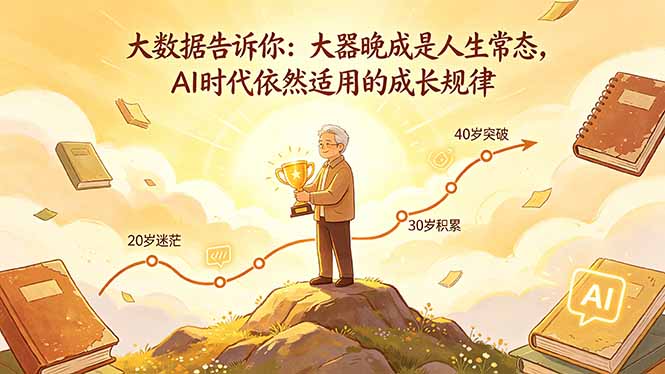 付费文章:大数据告诉你:大器晚成是人生常态,AI 时代依然适用的成长规律