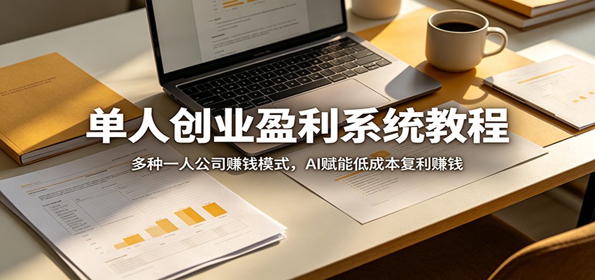 单人创业盈利系统教程：多种一人公司赚钱模式，AI赋能低成本复利赚钱-创业信息网