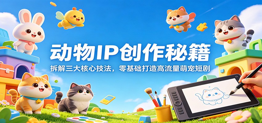 动物IP创作秘籍：拆解三大核心技法，零基础打造高流量萌宠短剧-创业信息网