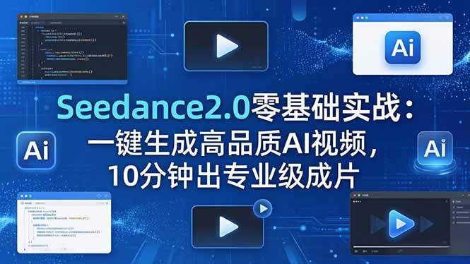 Seedance2.0零基础实战:一键生成高品质AI视频,10分钟出专业级成片