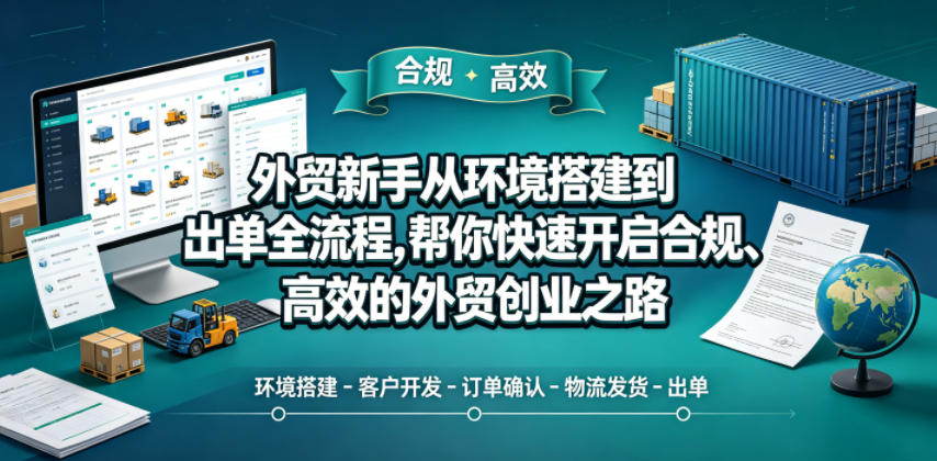 外贸新手从环境搭建到出单全流程，帮你快速开启合规、高效的外贸创业之路-创业信息网