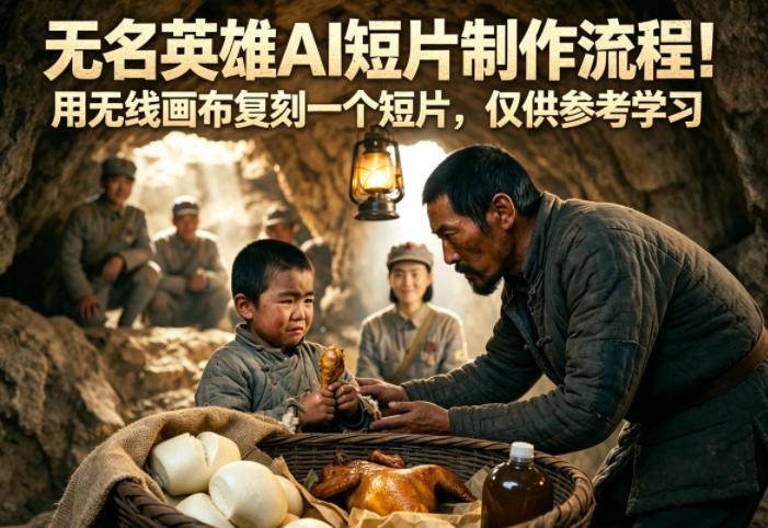 无名英雄AI短片制作流程！用无线画布复刻一个短片，仅供参考学习-创业信息网