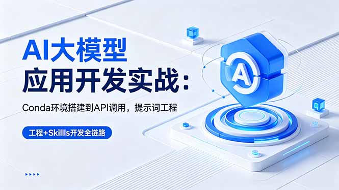 AI 大模型应用开发实战:Conda环境搭建到API调用,提示词工程+Skills开发全链路