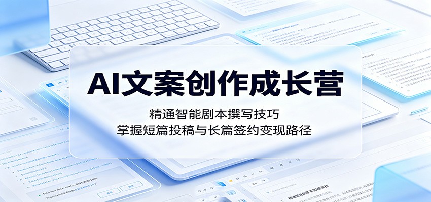 AI文案创作成长营：精通智能剧本撰写技巧，掌握短篇投稿与长篇签约变现路径-创业信息网