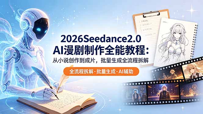 2026Seedance2.0 AI制作全能教程:从小说创作到成片,批量生成全流程拆解
