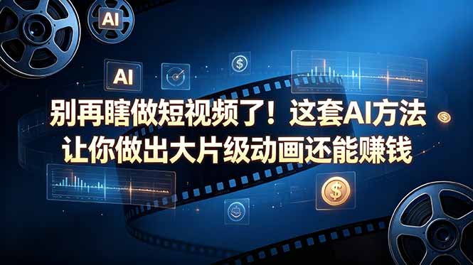 别再瞎做短视频了!这套 AI 方法让你做出大片级动画还能赚钱【原创双语字幕】