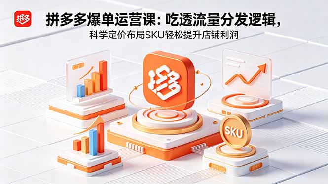 拼多多爆单运营实战课:吃透流量分发逻辑,科学定价布局SKU轻松提升店铺利润
