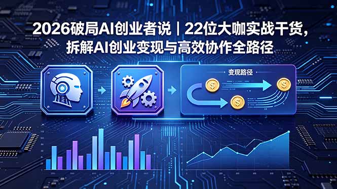 2026 破局 AI 创业者说|22 位大咖实战干货,拆解 AI 创业变现与高效协作全路径