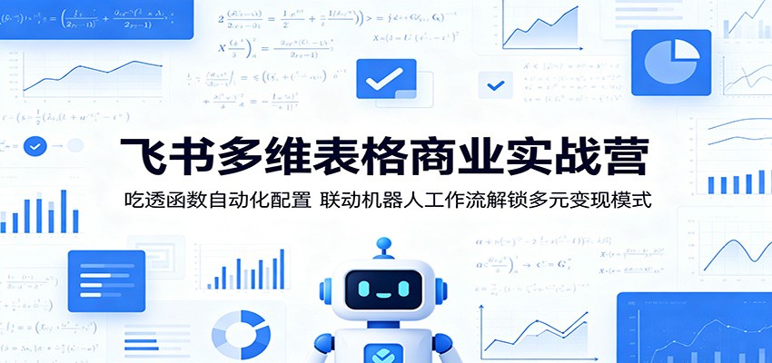 飞书多维表格商业实战营：吃透函数自动化配置，联动机器人工作流解锁多元变现模式-创业信息网