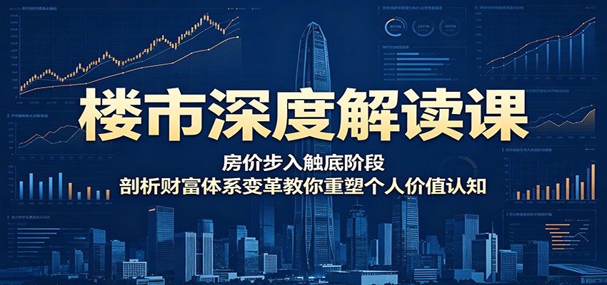 楼市深度解读课:房价步入触底阶段,剖析财富体系变革教你重塑个人价值认知-创业信息网