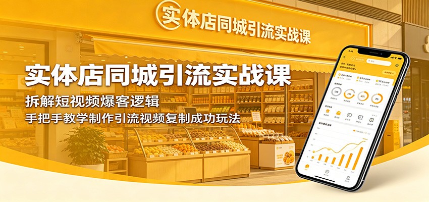 实体店同城引流实战课：拆解短视频爆客逻辑，手把手教学制作引流视频复制成功玩法-创业信息网