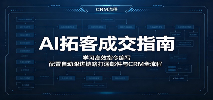 AI拓客成交指南：学习高效指令编写，配置自动跟进链路打通邮件与CRM全流程-创业信息网