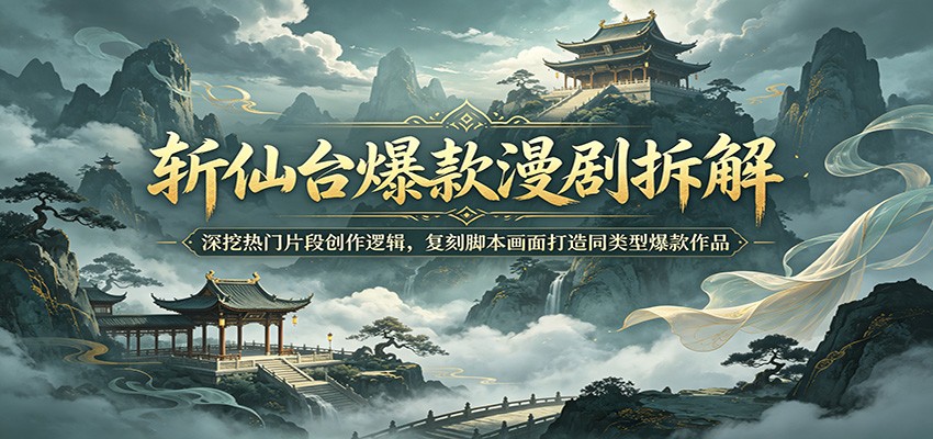 斩仙台爆款漫剧拆解：深挖热门片段创作逻辑，复刻脚本画面打造同类型爆款作品-创业信息网