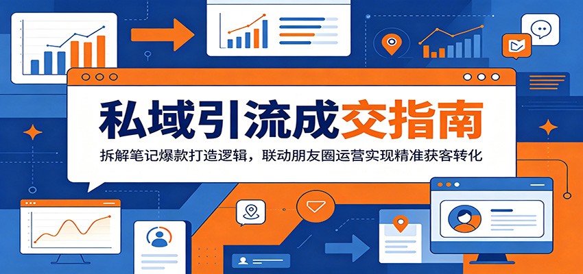 私域引流成交指南：拆解笔记爆款打造逻辑，联动朋友圈运营实现精准获客转化-创业信息网