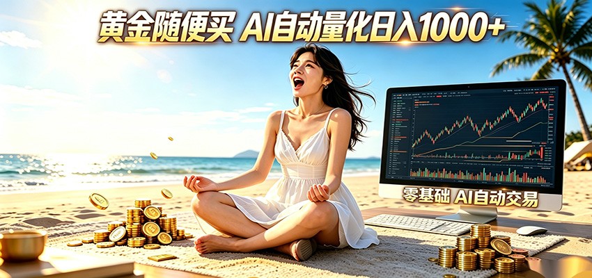 黄金随便买？AI自动外汇量化交易 在家当皇帝 日入1000+-创业信息网