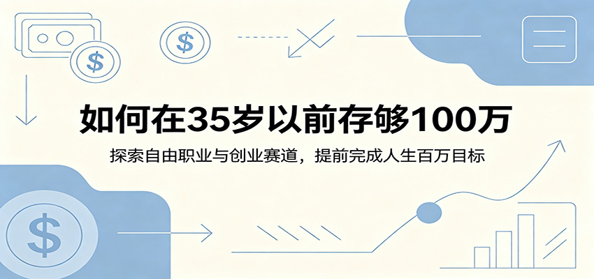 如何在35岁以前存够100万：探索自由职业与创业赛道，提前完成人生百万目标-创业信息网