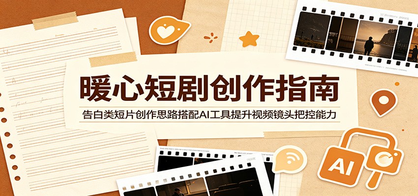暖心短剧创作指南：告白类短片创作思路搭配AI工具提升视频镜头把控能力-创业信息网
