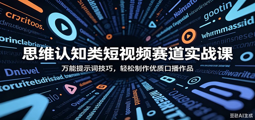 思维认知类短视频赛道实战课：万能提示词技巧，轻松制作优质口播作品-创业信息网